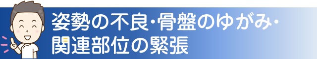 姿勢の不良・骨盤のゆがみ・関連部位の緊張